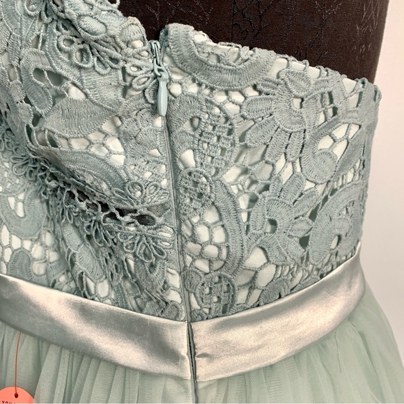 NWT ASOS Chi Chi London Tulle Midi Dress With Lace Detail - Picture 8 of 11